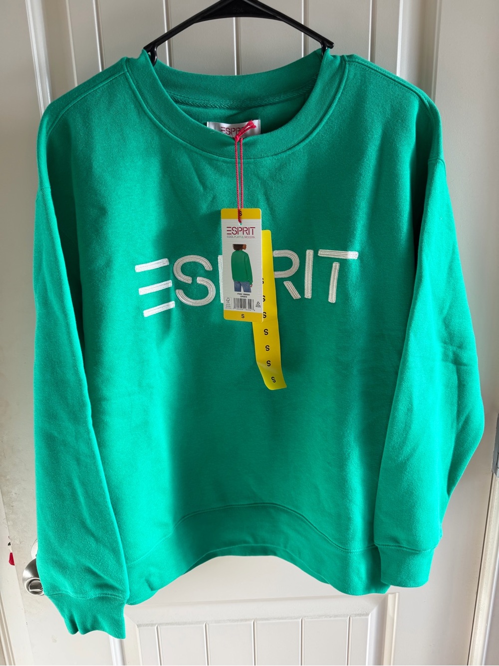 ESPRIT Bright Green Logo Crewneck Sweatshirt